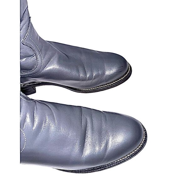 Justin Ropers Cowboy Women’s Gray Boots Size 5 C Pre-Owned L3506 Made In USA - Picture 5 of 9